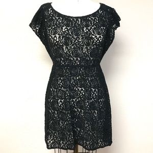 Black Lace Mini Dress
